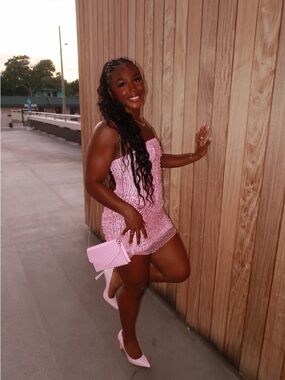Oh Polly Pink Sequin Mini Dress
